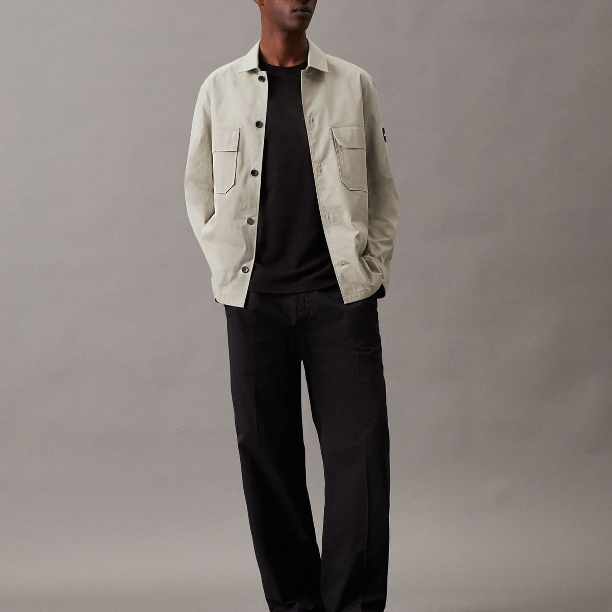 CALVIN KLEIN - CAMISA COTTON NYLON OVERSHIRT