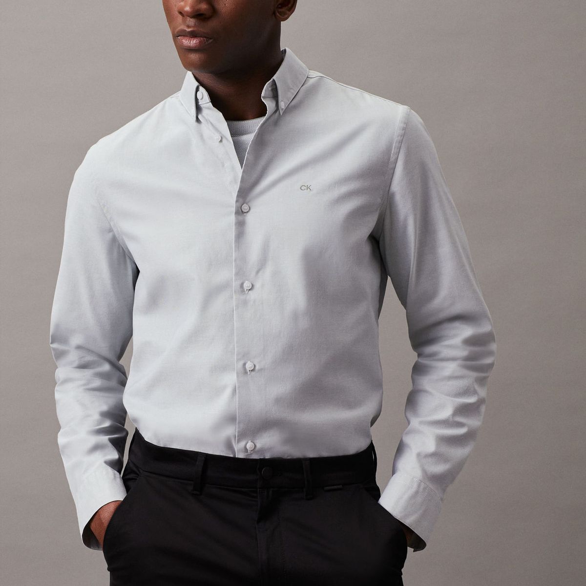 CALVIN KLEIN - CAMISA OXFORD STRETCH REGULAR FIT SHI