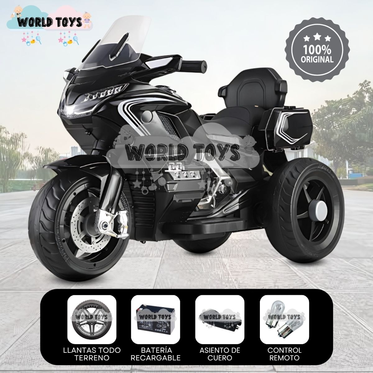 BABY - Trimoto a Batería para Niños «AVENIR» Black