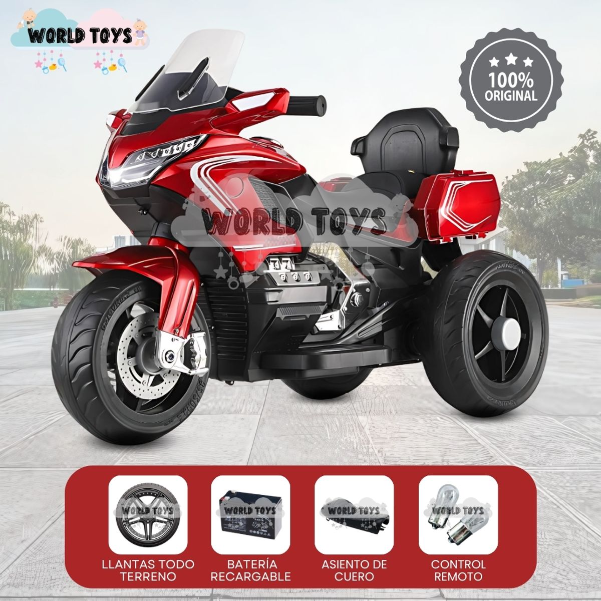 BABY - Trimoto a Batería para Niños «AVENIR» Red