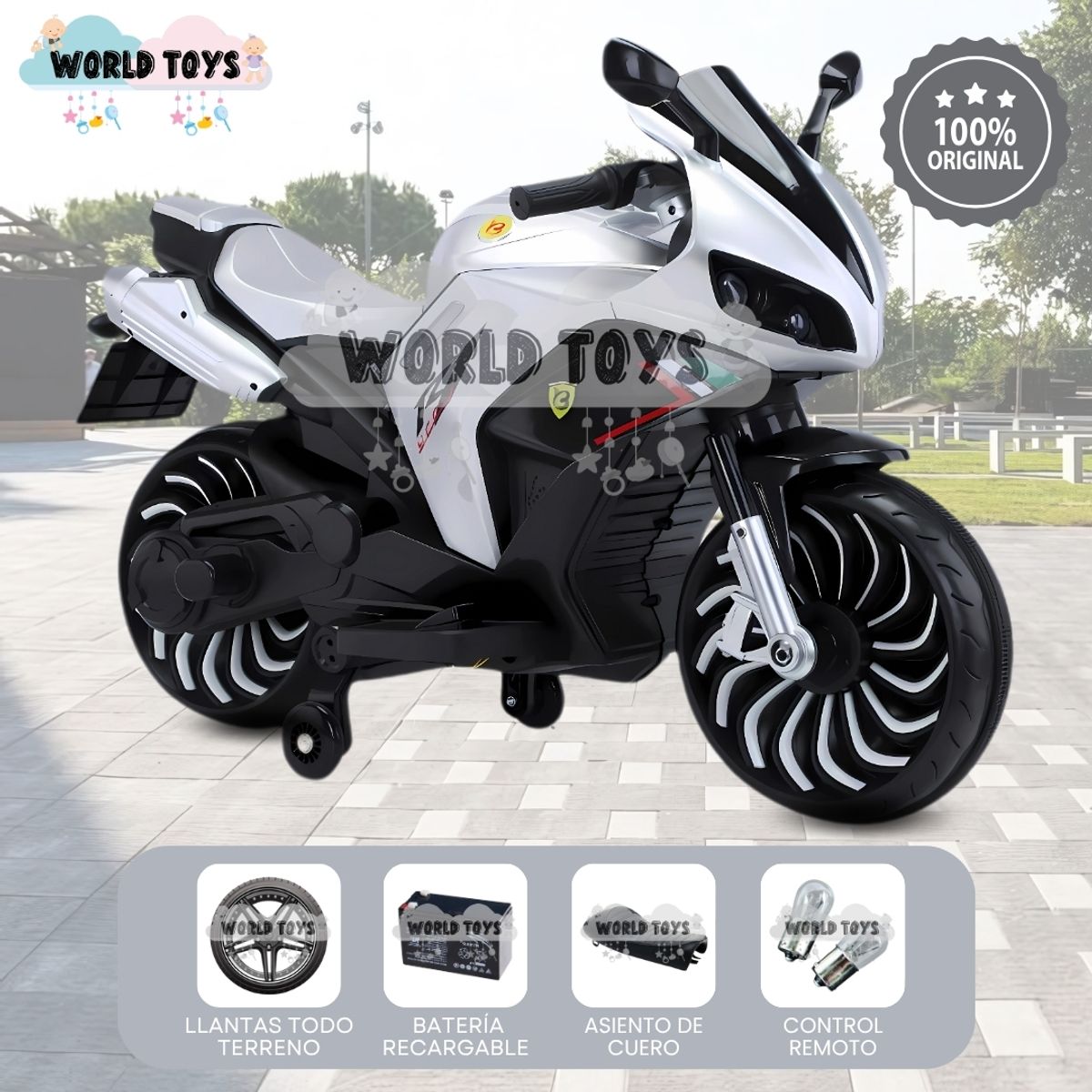 BABY - Trimoto a Batería para Niños «DUCAT ITALY» White