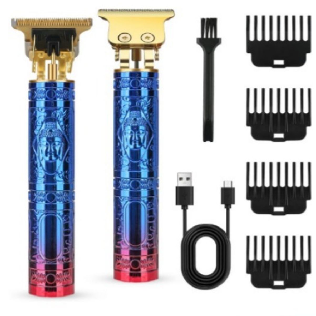 GENERICO - Máquina cortadora patillera trimmer con carga directa-buda color azul