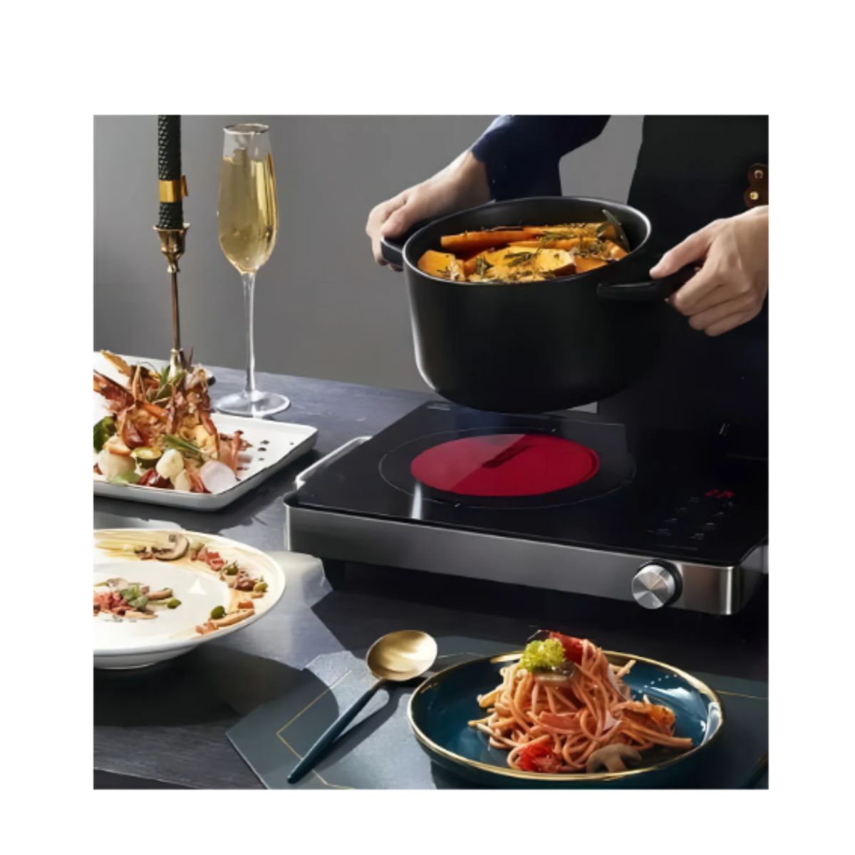 GENERICO - COCINA ELECTRICA INFRARROJA DIGITAL 3500W