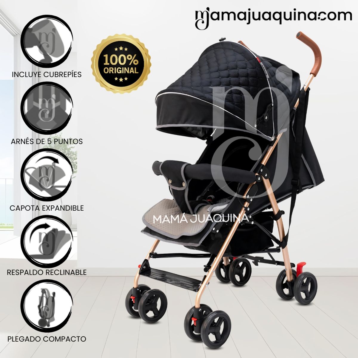KIDS - Coche Bastón de Lujo «MENDOX» Edicion Limitada Black