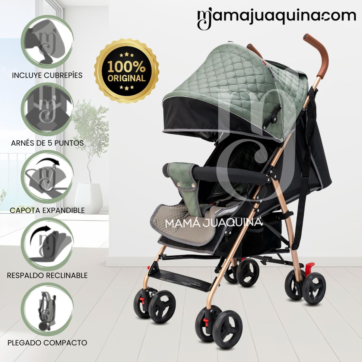 KIDS - Coche Bastón de Lujo «MENDOX» Edicion Limitada Green