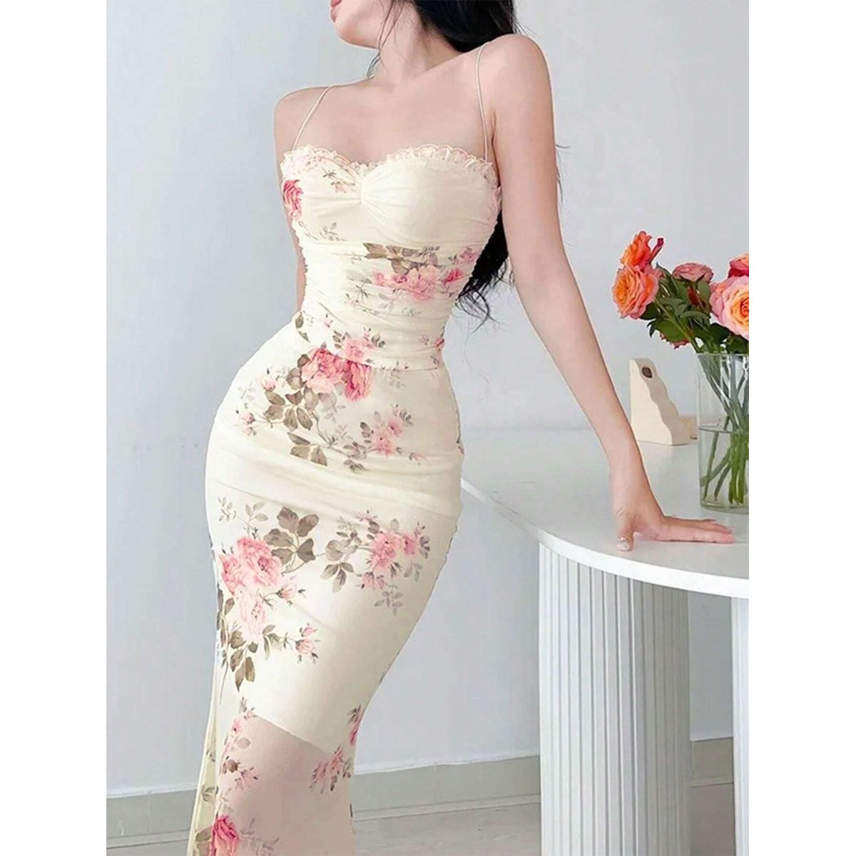 GENERICO - VESTIDO LOLITAS BLANCO LARGO FIESTA YOCI