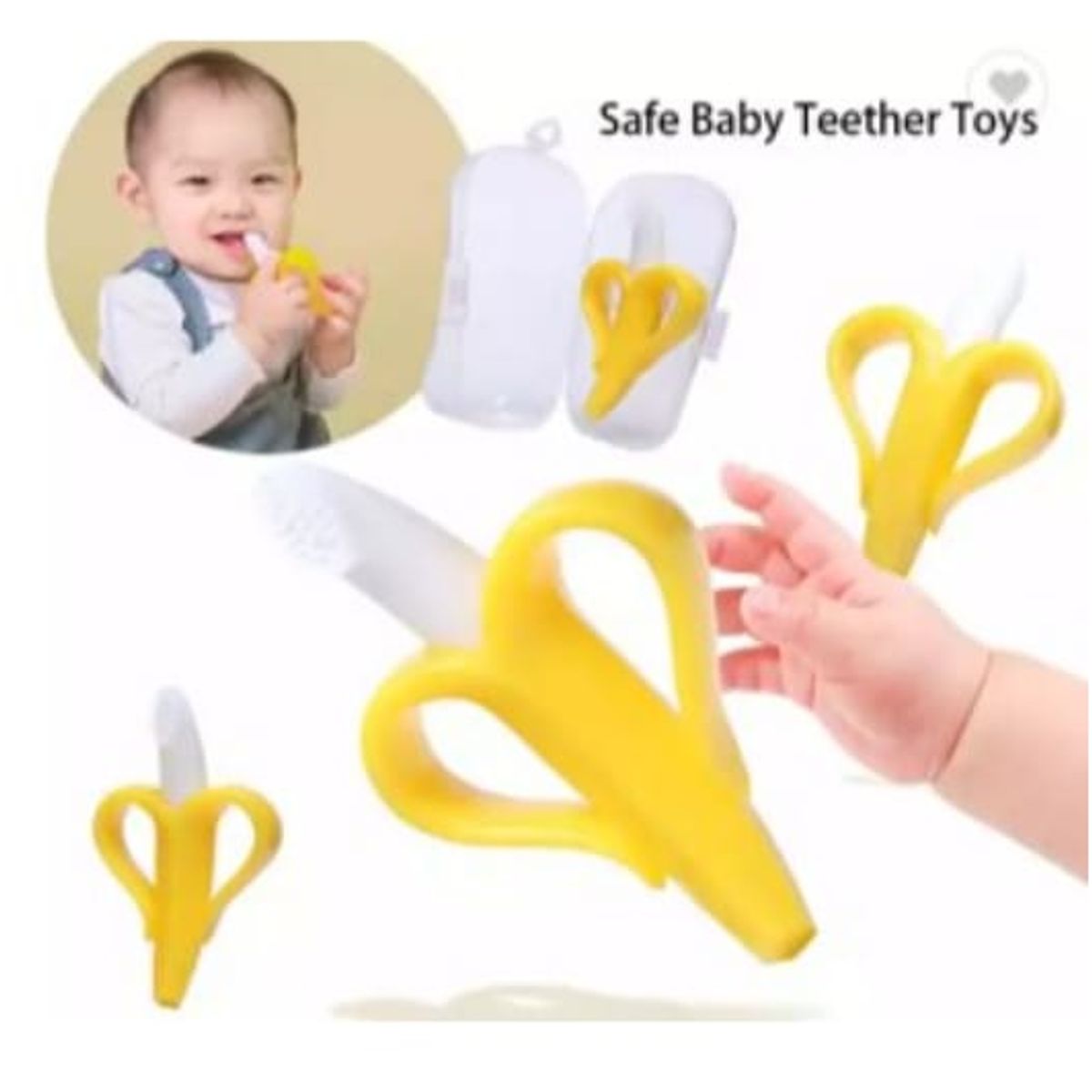 SANTOLEE - MORDEDOR SANTOLEE DE SILICONA MODELO BANANA  LIBRE DE BPA