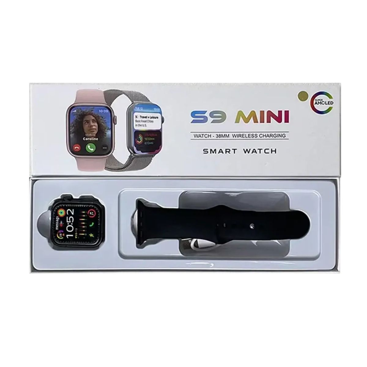GENERICO - Reloj inteligente S9 Mini con multiples funciones negro
