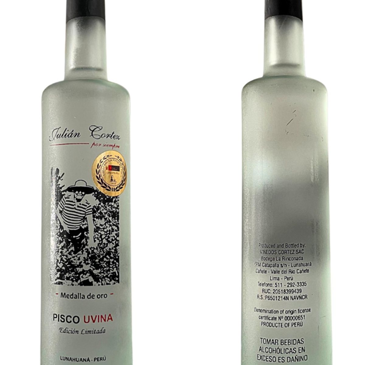 GENERICO - Pack x 2 piscos Julián Cortez  Medalla de Oro 2019 500 mL