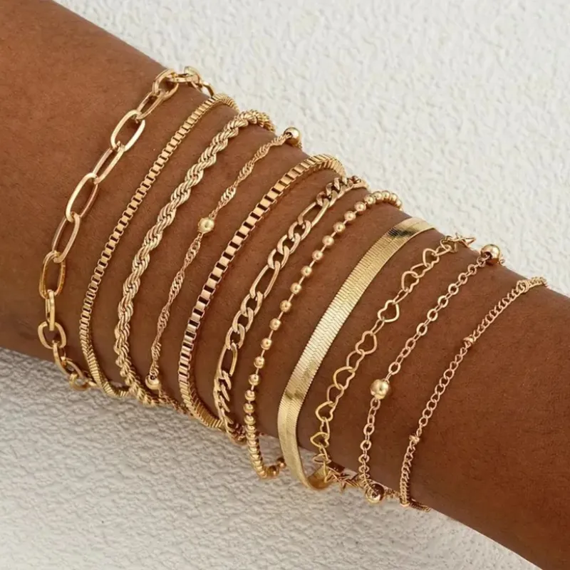 GENERICO - Conjunto De Pulsera 11 Piezas Para Mujer Modelo Boho