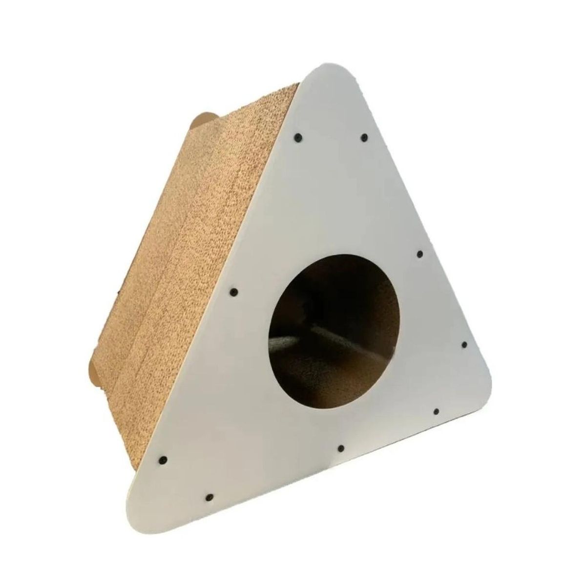 GENERICO - Rascador  Casa Triángulo Polarita Para Gatos - Blanco - Estándar