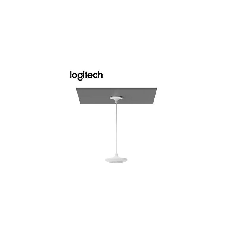 LOGITECH - Soporte Colgante Logitech B2B Para Micrófono - Color Off White, Fácil Instalación Y Diseño