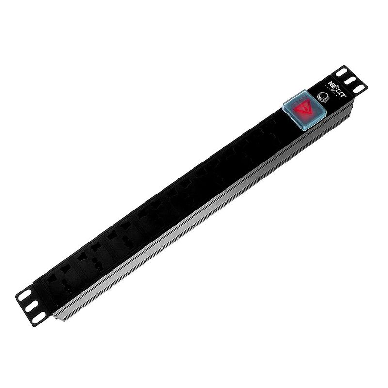 NEXT - Toma Corriente Rack Nexxt Solutions, 8 Salidas Ac 220-250 V, Eficiente Y Confiable Para Tu