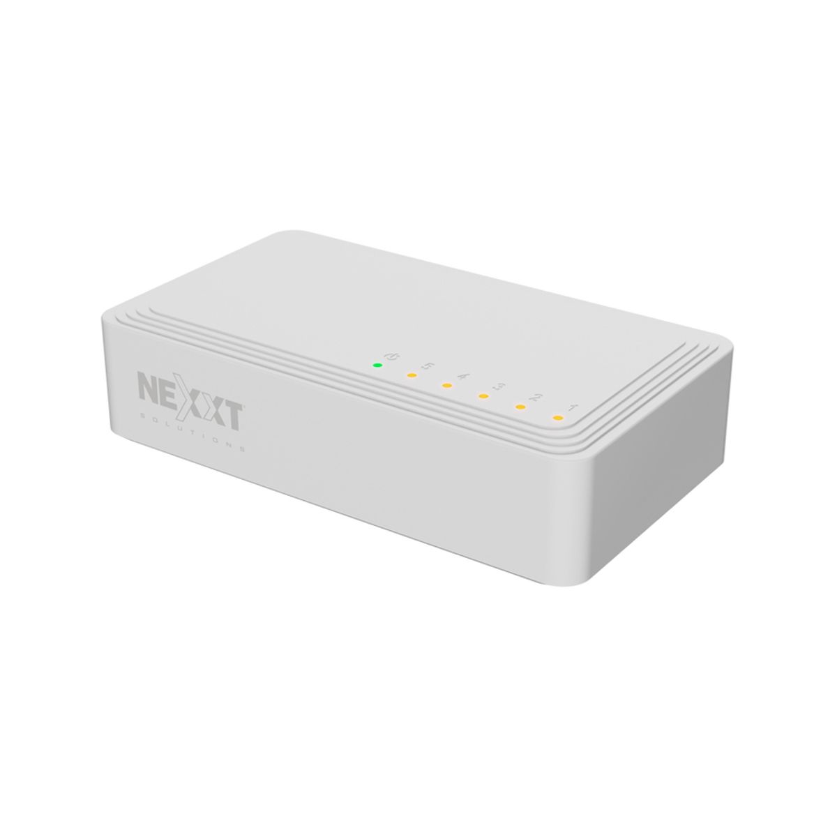 NEXT - Switch Gigabit Net Nexxt - 5 Puertos, 10/100/1000 Mbps, Ideal Para Redes Rápidas Y Confiab