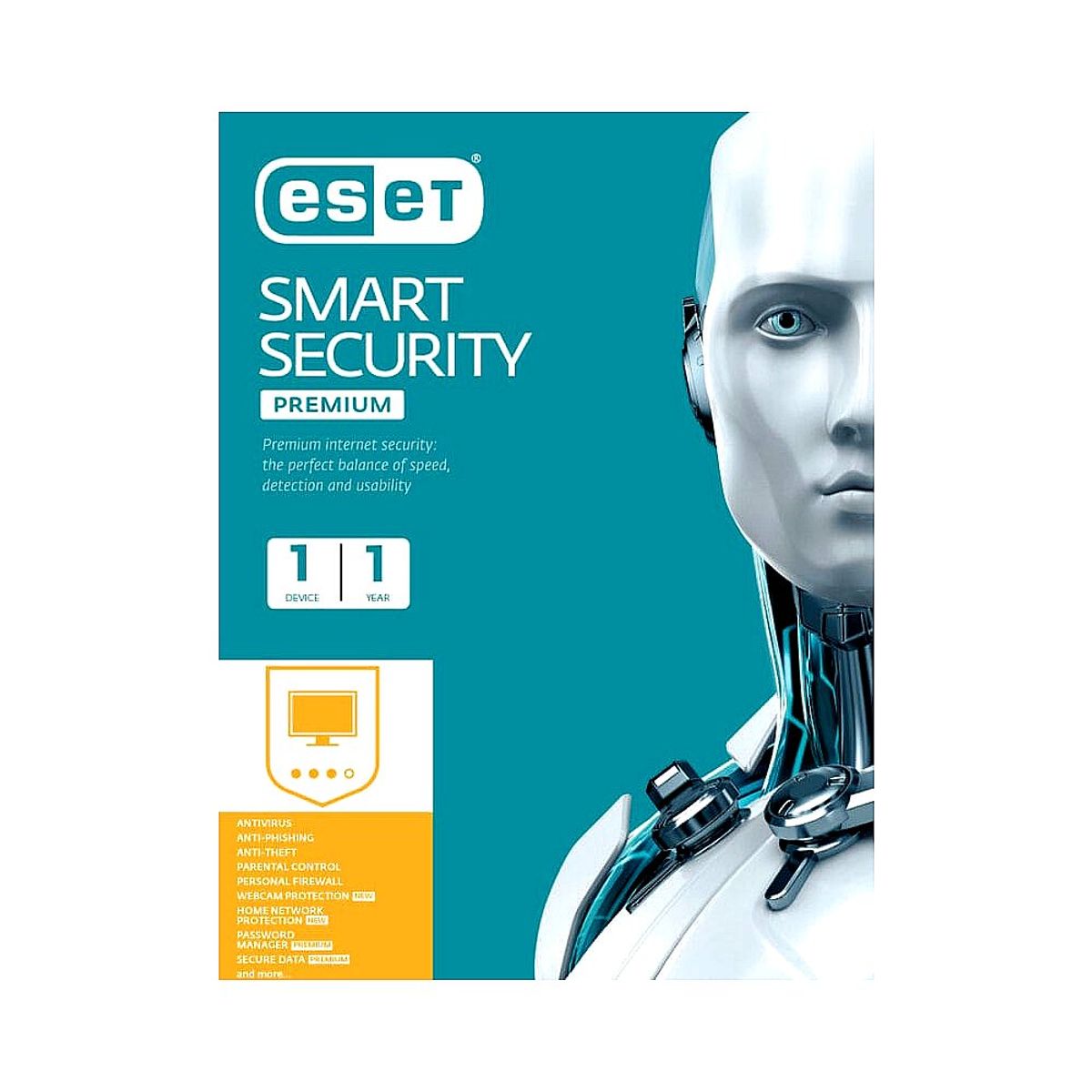 ESET - Eset Smart Security Premium 2023 - Protección Avanzada Para 1 Dispositivo, Seguridad Digit