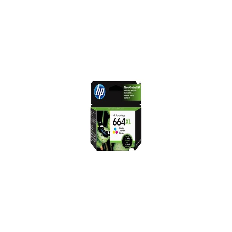 HP - Tinta Hp 664 Xl Tricolor, Alta Capacidad, Calidad De Impresión Superio