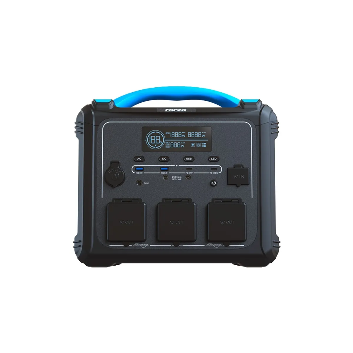 FORZA - Forza Titan 1200W Power Station - Batería De Respaldo Lmfp, Conexión Ac 220V, Potente Y Co