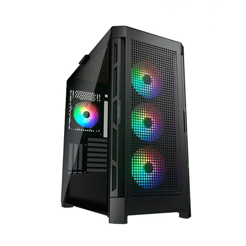 COUGAR - Case Gaming Cougar Duoface Pro Rgb Torre Media Negra Con Ventiladores Y Soporte Para Gpu