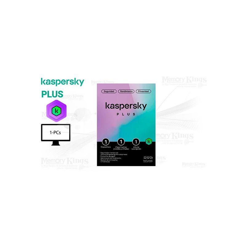KASPERSKY - Kaspersky Plus Antivirus Para 1 Pc - Protección Avanzada Y Seguridad Digital Eficaz
