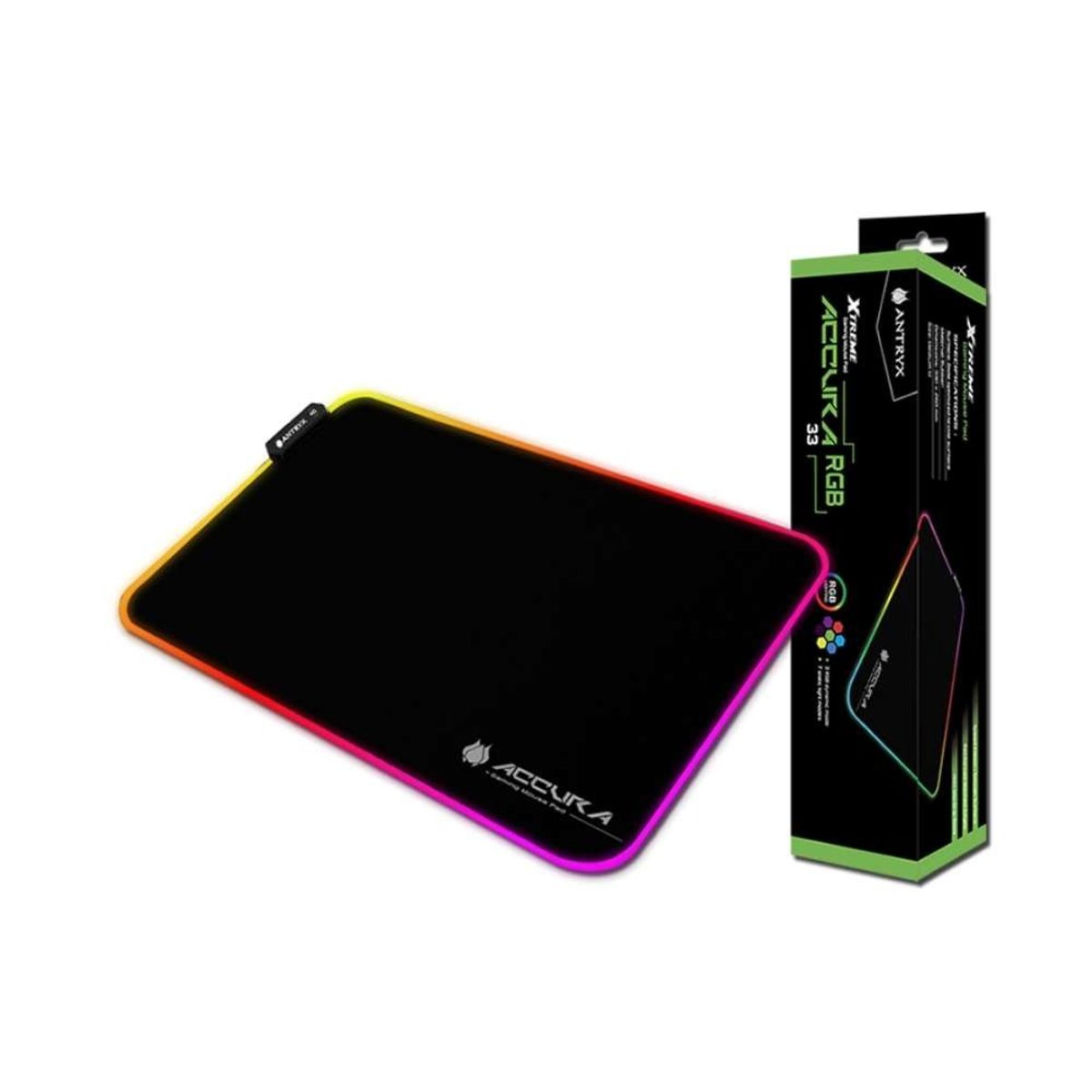 ANTRYX - Mouse Pad Gaming Antryx Accura 33 Rgb Mediano - Precisión Y Estilo Para Jugadores