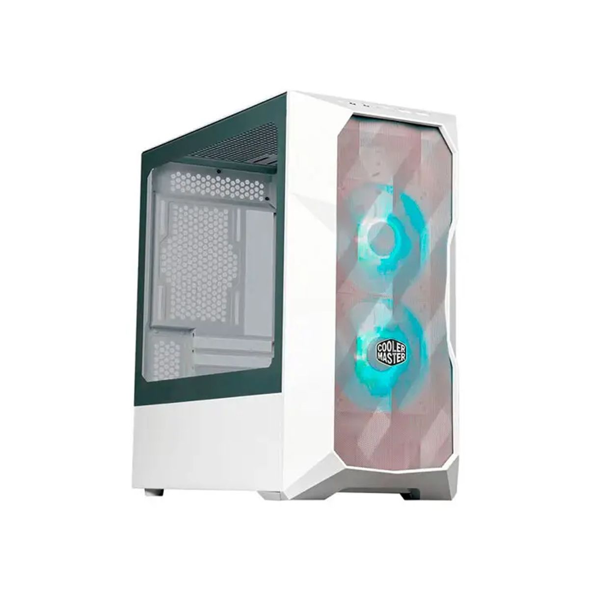 COOLER MASTER - Caja Mini Tower Cooler Master Td300 Mesh Argb Blanca Con Iluminación Led Y Excelente Venti