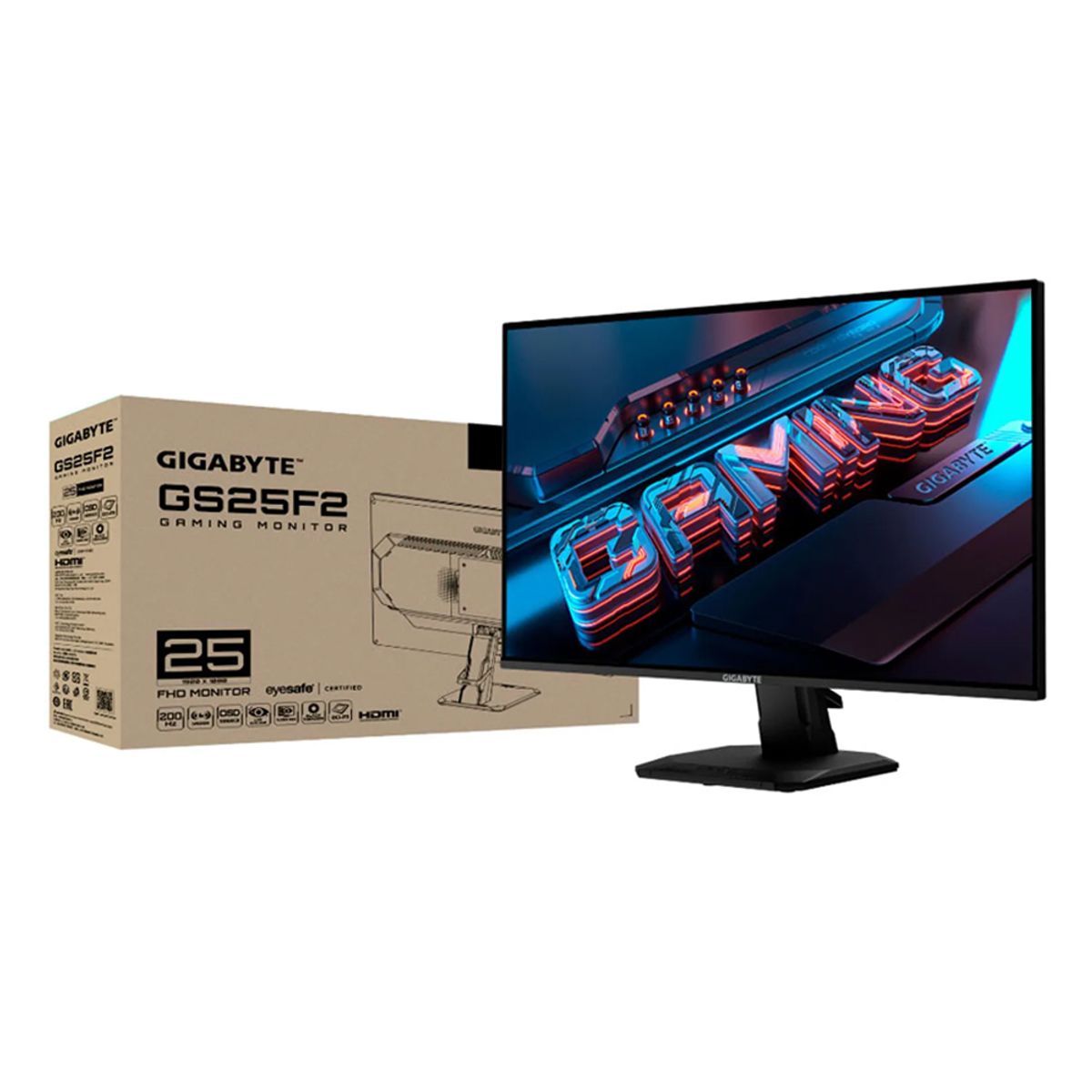GIGABYTE - Monitor Gigabyte Gs25F2 Gaming Fhd 200Hz 1Ms Con Parlante Integrado