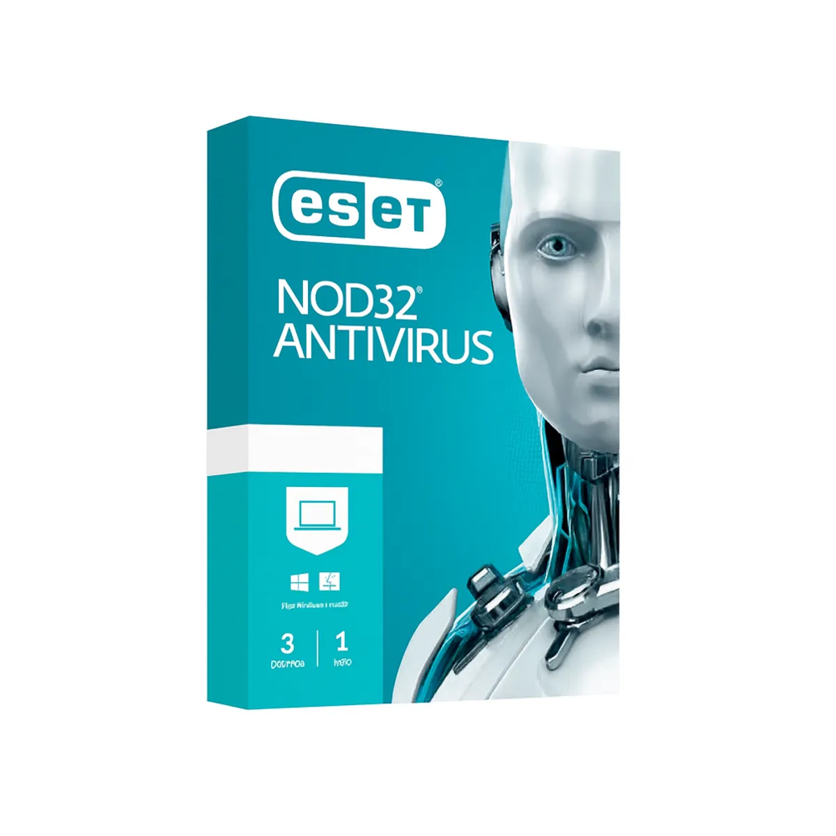 ESET - Eset Nod32 Antivirus - Protección De 3 Pc, Seguridad Avanzada Y Rendimiento Optimizado