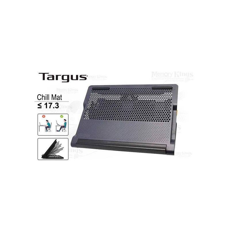 TARGUS - Cooler Targus Awe81Us Para Notebook 17" Con Doble Ventilador, 2500 Rpm Y 4 Puertos Usb-A,