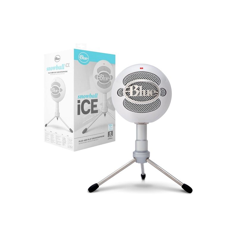 BLUE - Micrófono Blue Snowball Ice Usb Blanco - Calidad De Sonido Profesional, Ideal Para Streami