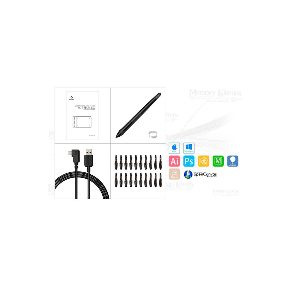 XP PEN - Tableta Gráfica Xp-Pen Star G640S De 6X4 Pulgadas, Ideal Para Diseño Y Dibujo Digital, Neg