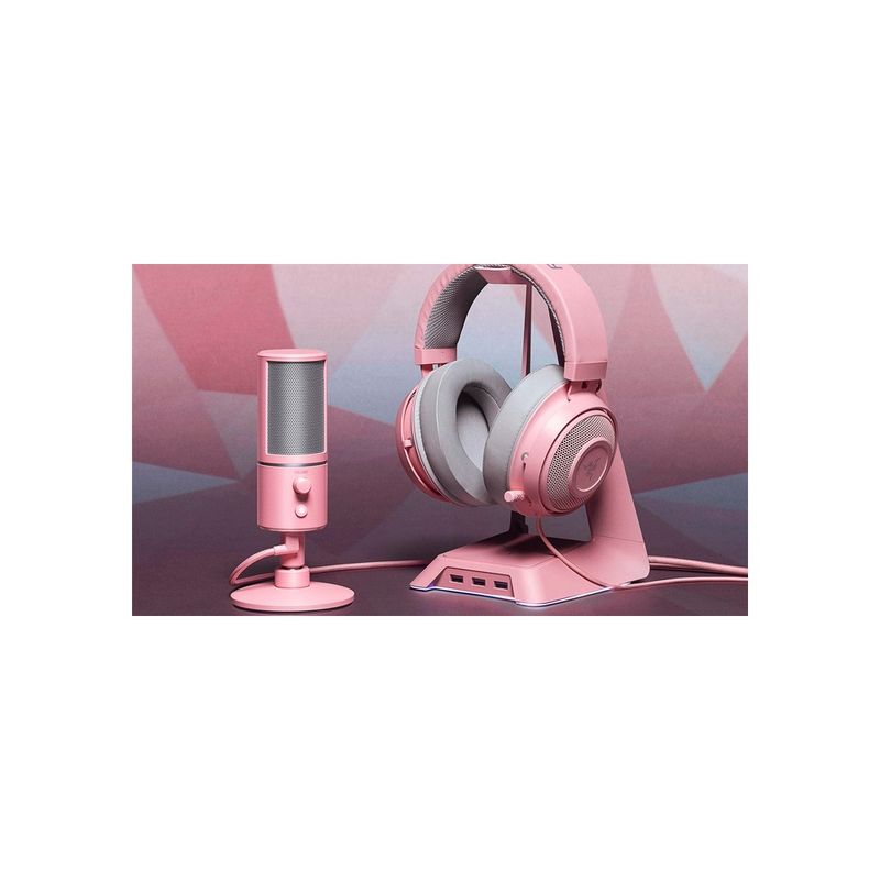 RAZER - Micrófono Razer Seiren X En Rosa Quartz - Calidad De Sonido Profesional Y Diseño Elegante