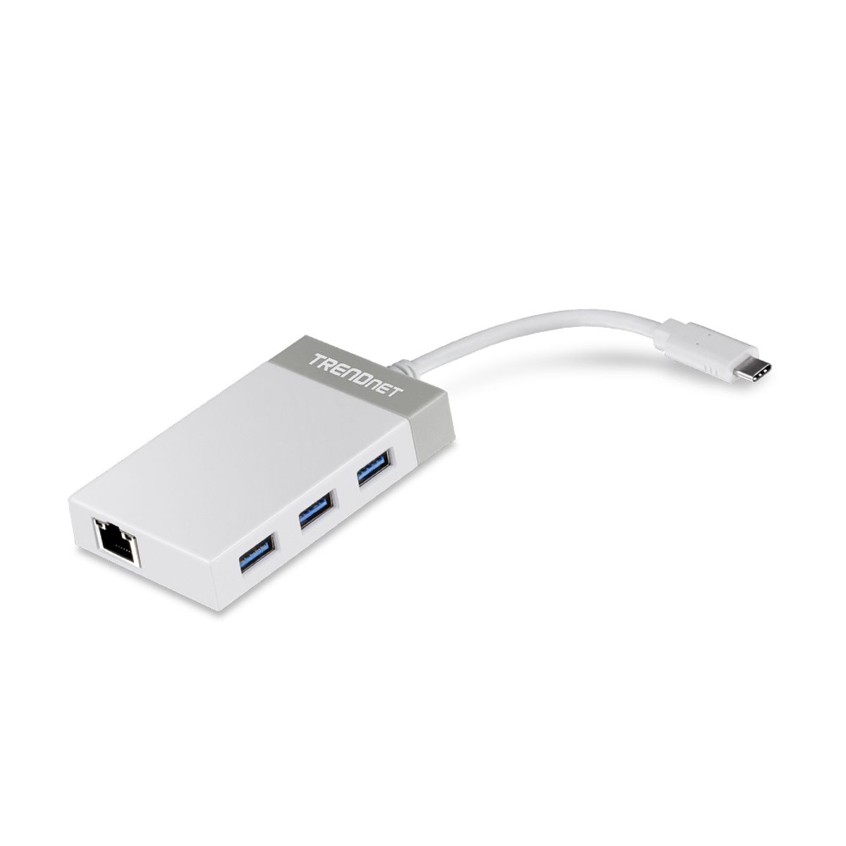 TRENDNET - Adaptador Usb-C A Red Gbe + Hub Trendnet Tuc-Etgh3 - Alta Velocidad Y Múltiples Puertos