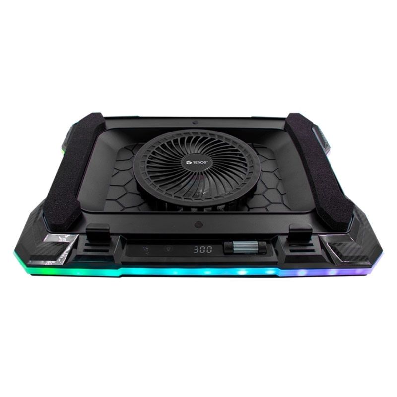 TEROS - Cooler Teros Te-7133N Rgb Para Notebooks De 14" A 19", Refrigeración Eficiente Y Diseño At