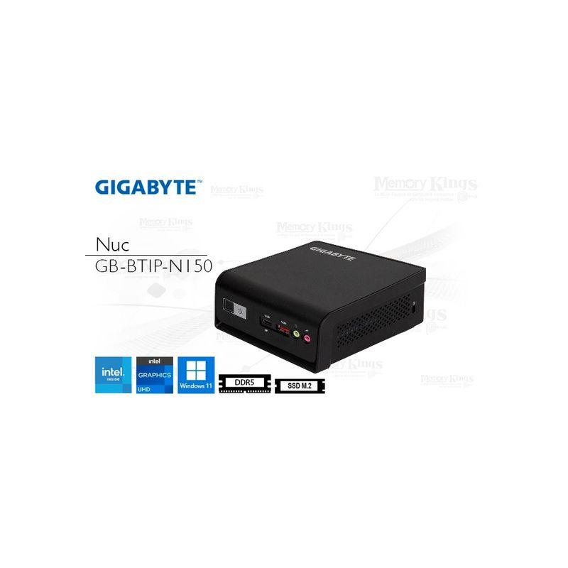GIGABYTE - Pc Barebone Gigabyte Brix Intel N150 8Gb Ram Ddr5 512Gb Ssd Gráficos Intel Uhd Windows
