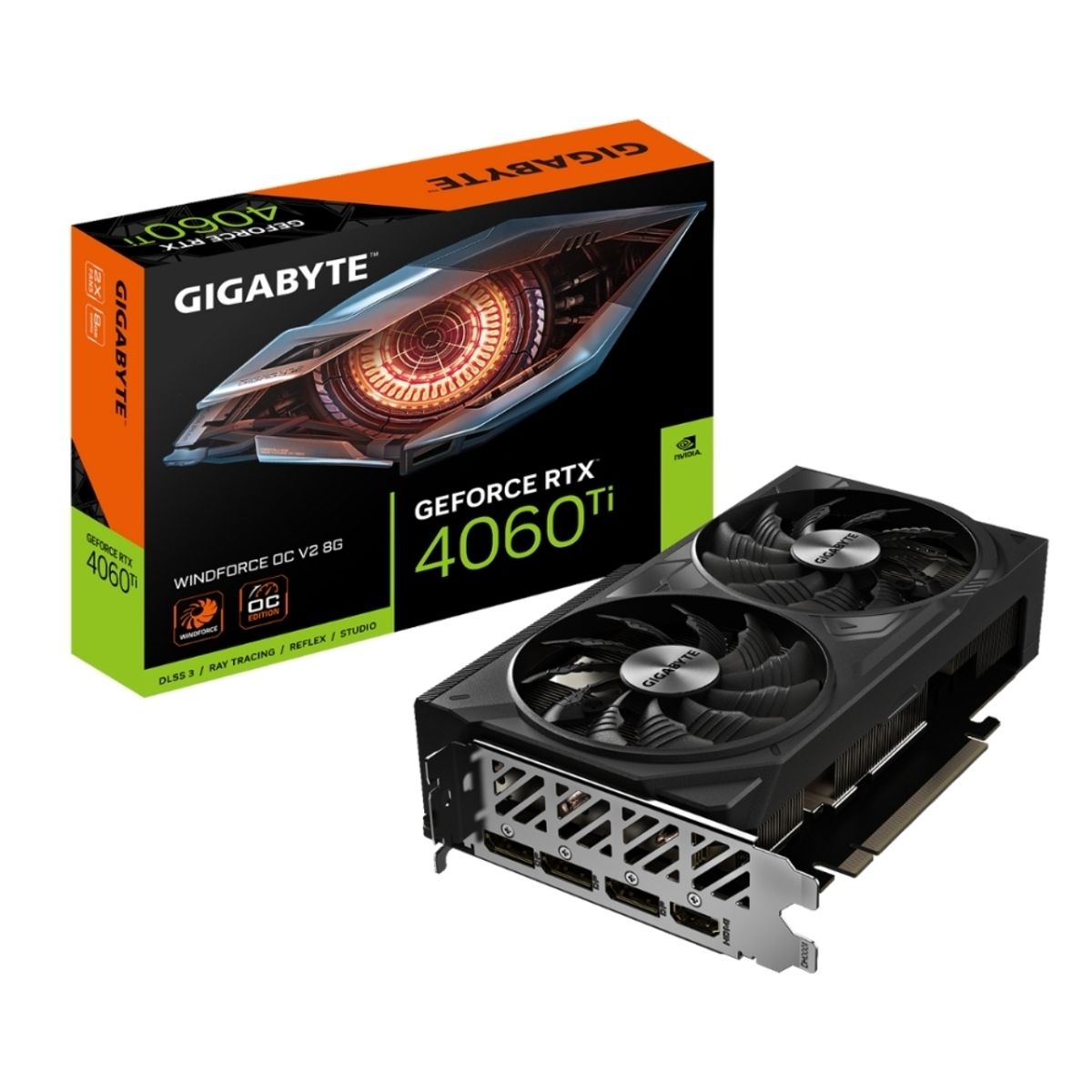 GIGABYTE - Tarjeta Gráfica Gigabyte Geforce Rtx 4060 Ti 8Gb Oc - Rendimiento Mejorado, 128 Bit, Diseñ