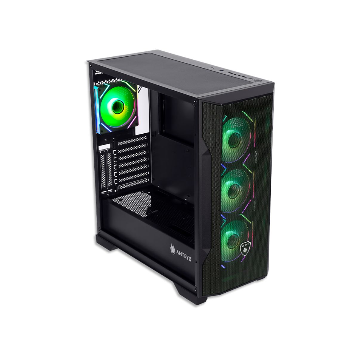ANTRYX - Caja Mid Tower Antryx Fx 710U Con Malla Argb Y 4 Ventiladores Para Un Excelente Flujo De A