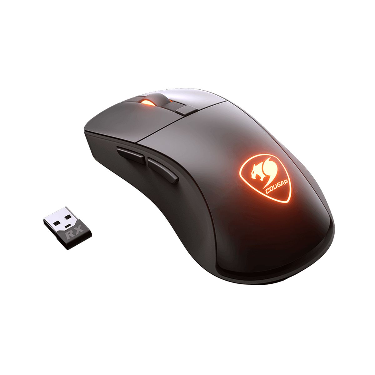 COUGAR - Mouse Gaming Cougar Surpassion Rx Rgb Inalámbrico Negro Con Alta Precisión Y Diseño Ergo