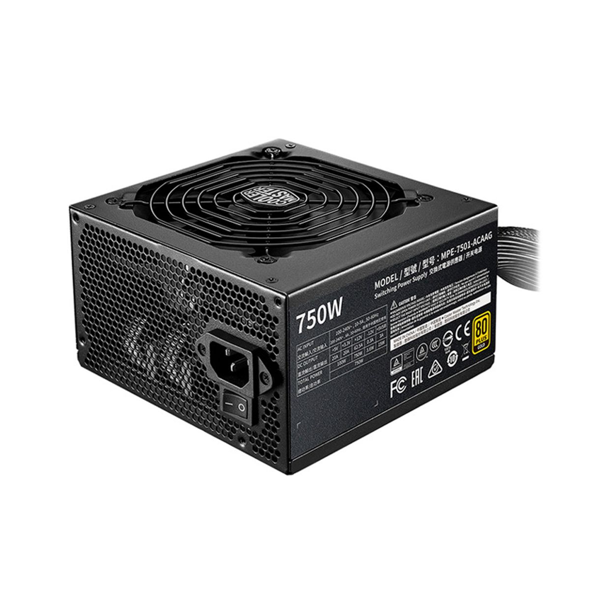 COOLER MASTER - Fuente Cooler Master Mwe Gold 750W 80 Plus Gold, Full Modular, Eficiencia Y Rendimiento Su