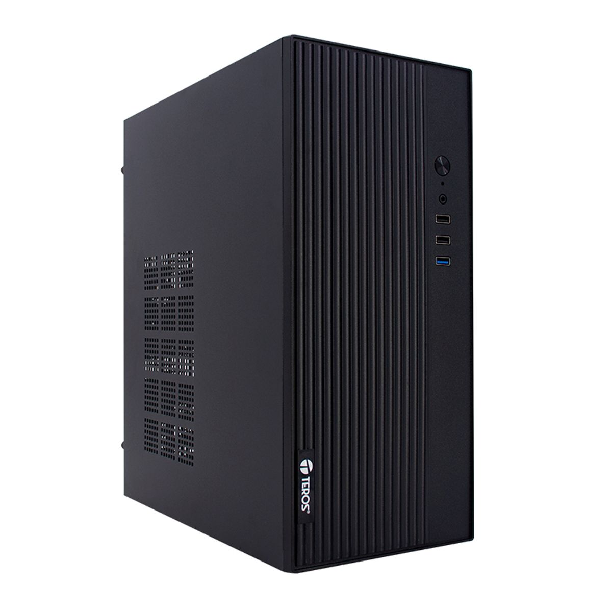 TEROS - Caja Atx Teros Te-1035S Mini Tower Negra Con 250W, Usb 3.0/2.0 Y Audio Hd - Ideal Para Tu