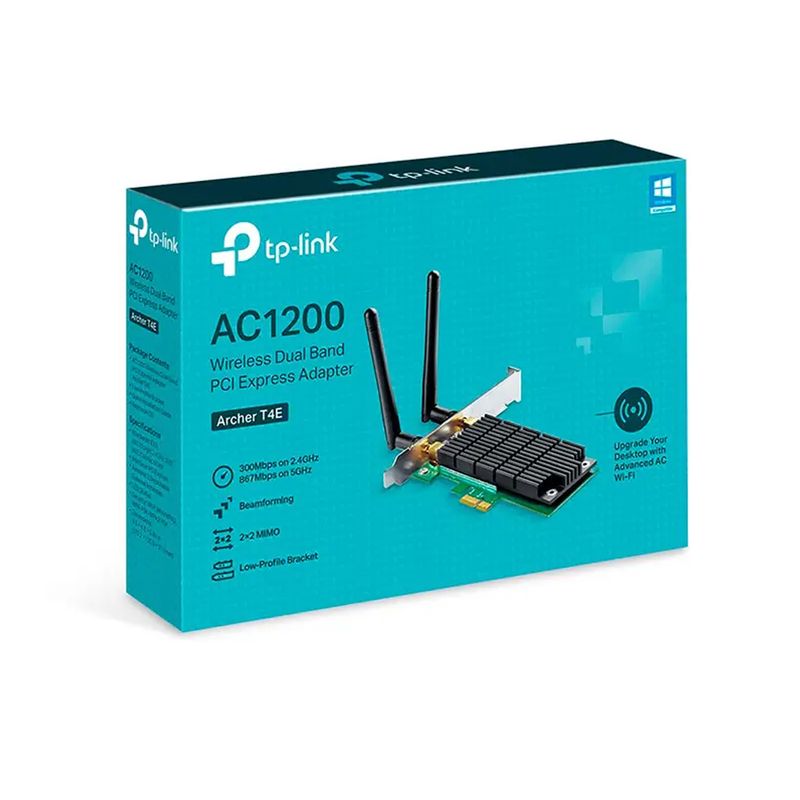 TP LINK - Adaptador Pci Wi-Fi Tp-Link Archer T4E Ac1200 Doble Banda Alta Velocidad Para Conexiones