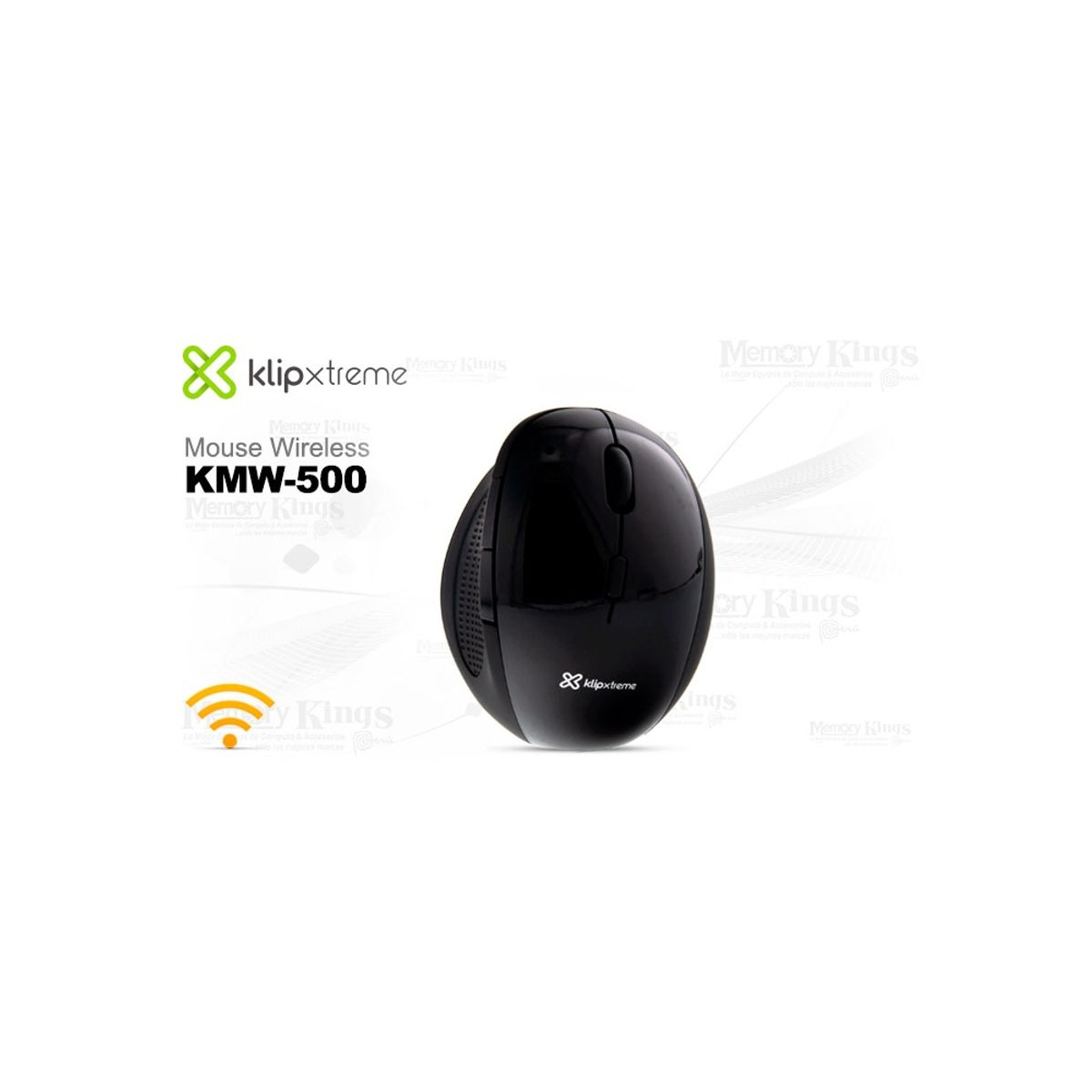 KLIP XTREME - Mouse Klip Xtreme Kmw-500Bk Orbix Ergo Inalámbrico Diseño Ergonómico Conectividad 24Ghz