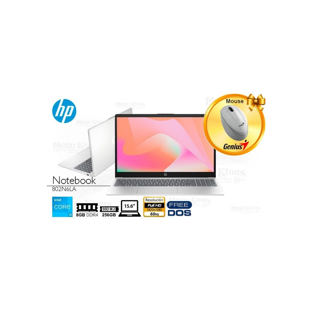 HP - Laptop Hp 156 Con Core I3 N305 8Gb Ram 256Gb Ssd Y Gráfica Intel Uhd - Ideal Para Tare