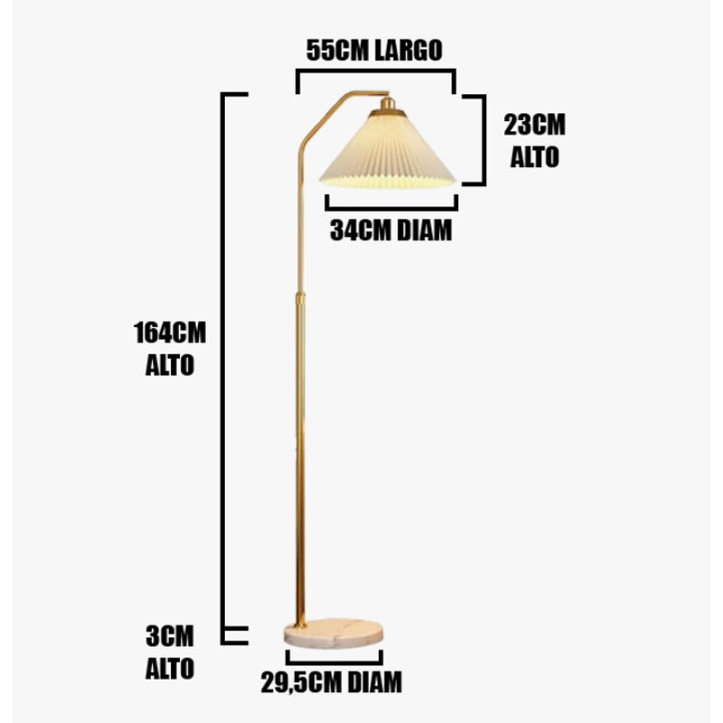 GENERICO - Lámpara de Pie Gold Led