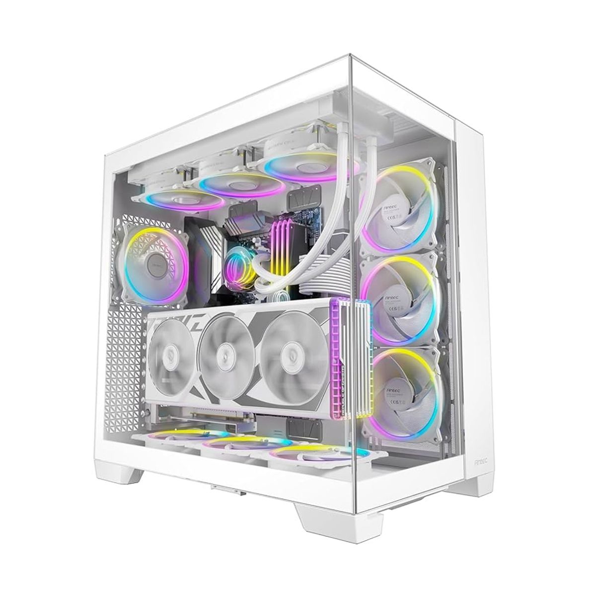 FANTECH - Caja Mid Tower Antec C8 Argb Blanca Con Diseño Elegante Y Excelente Ventilación Para Pc Ga