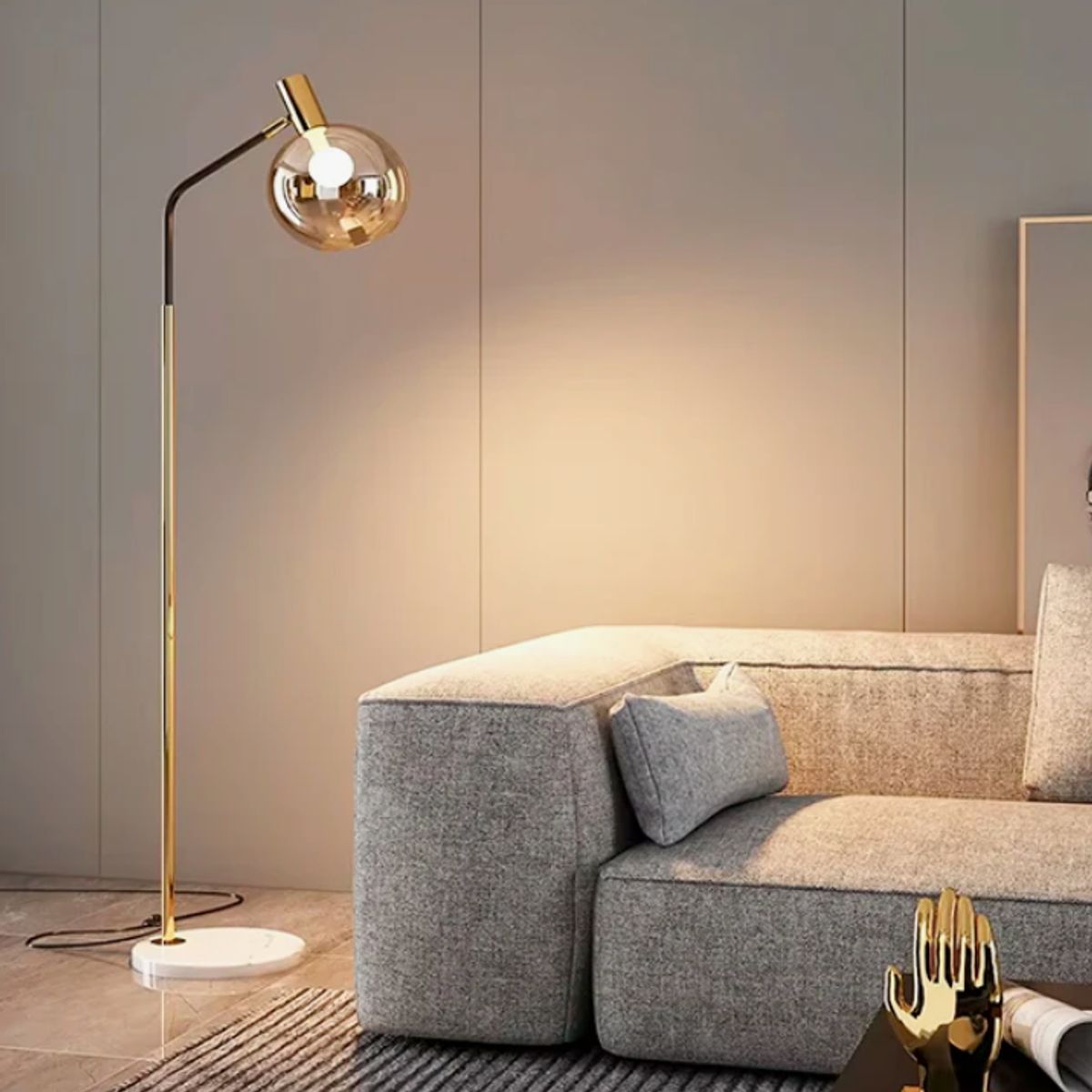 GENERICO - Lámpara de Pie Gold Led