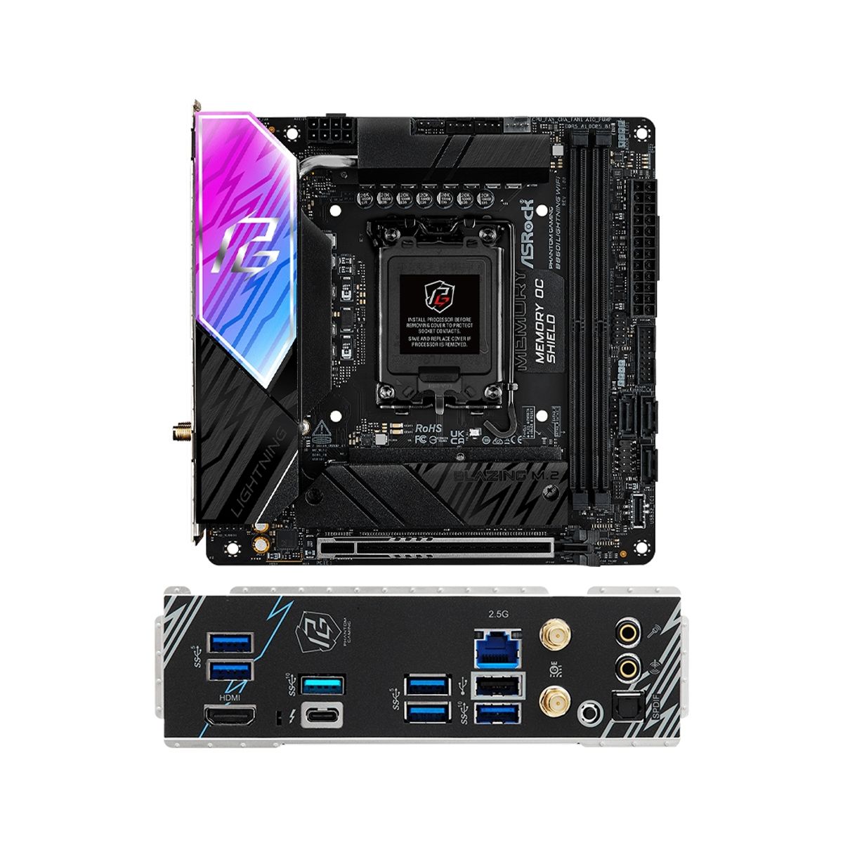 ASROCK - Placa Base Asrock B860I Lightning Wifi Mini-Itx Lga 1851 Con Hdmi Y Conectividad Avanzada