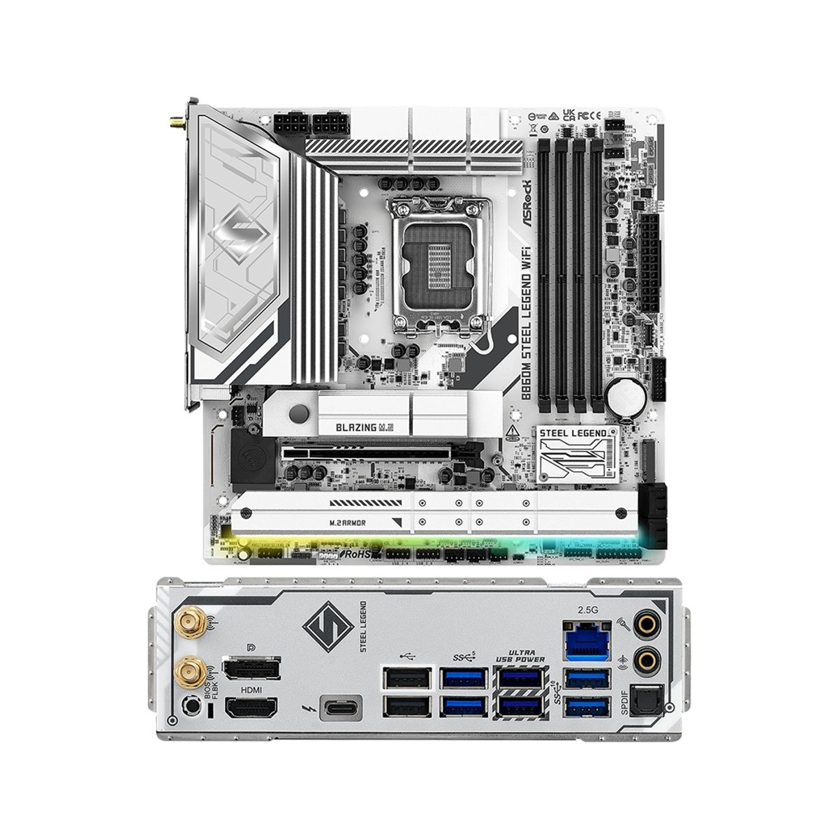 ASROCK - Tarjeta Madre Asrock B860M Steel Legend Wifi Atx, Chipset Intel B860, Hdmi Y Dp, Lga 1851