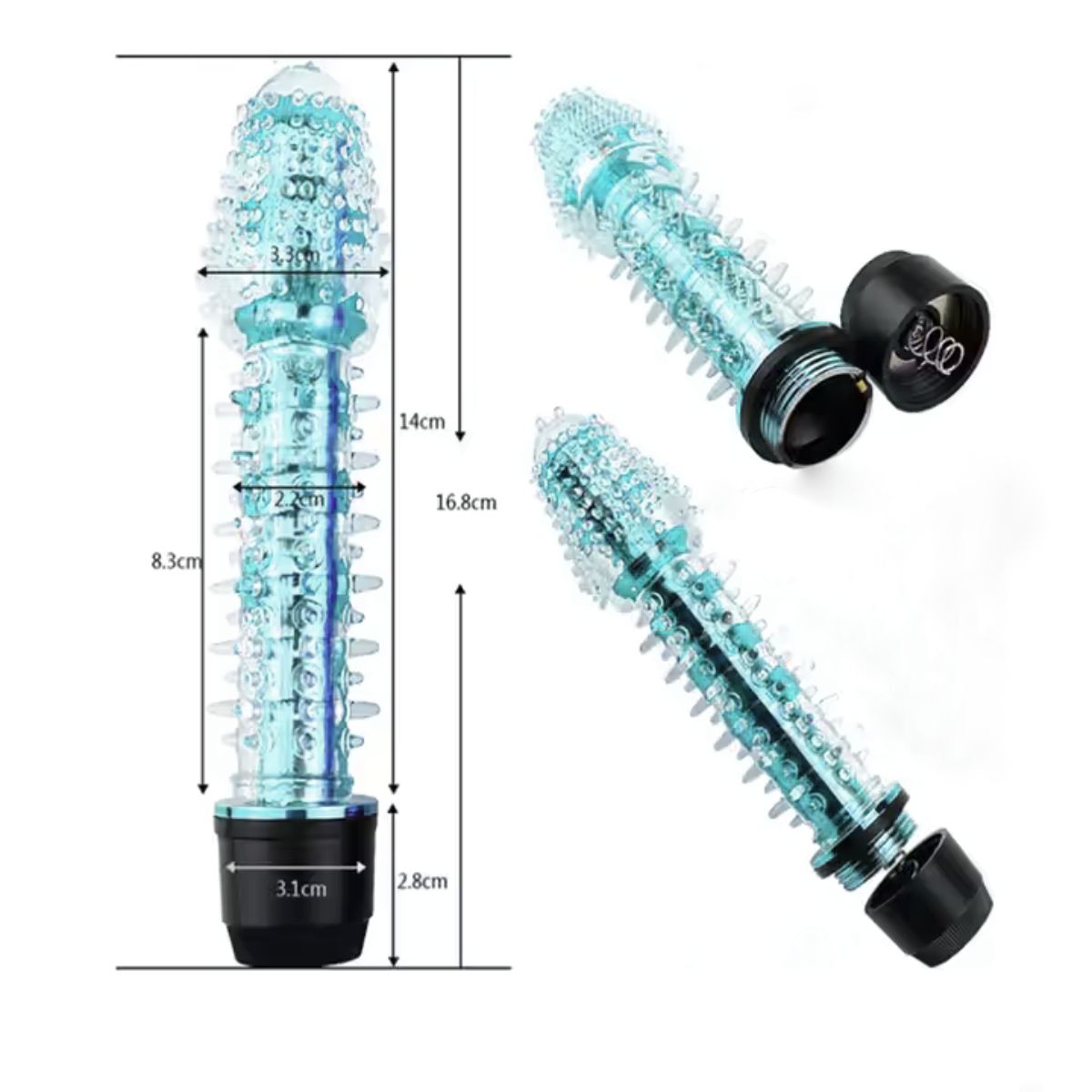 GENERICO - Mini consolador vibrante - celeste