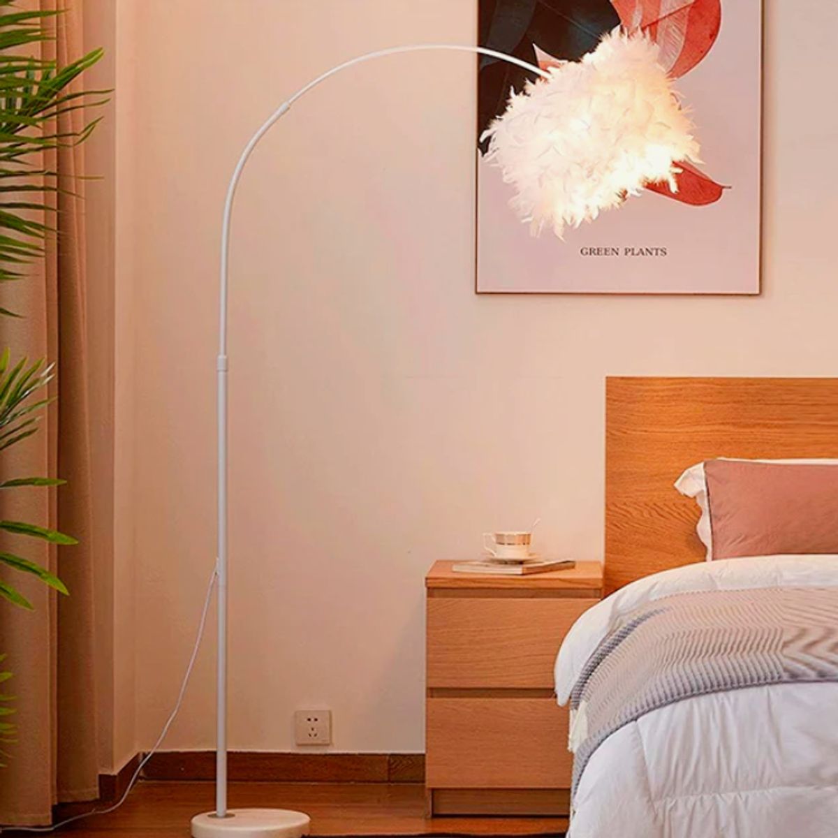 GENERICO - Lámpara de Pie White Led