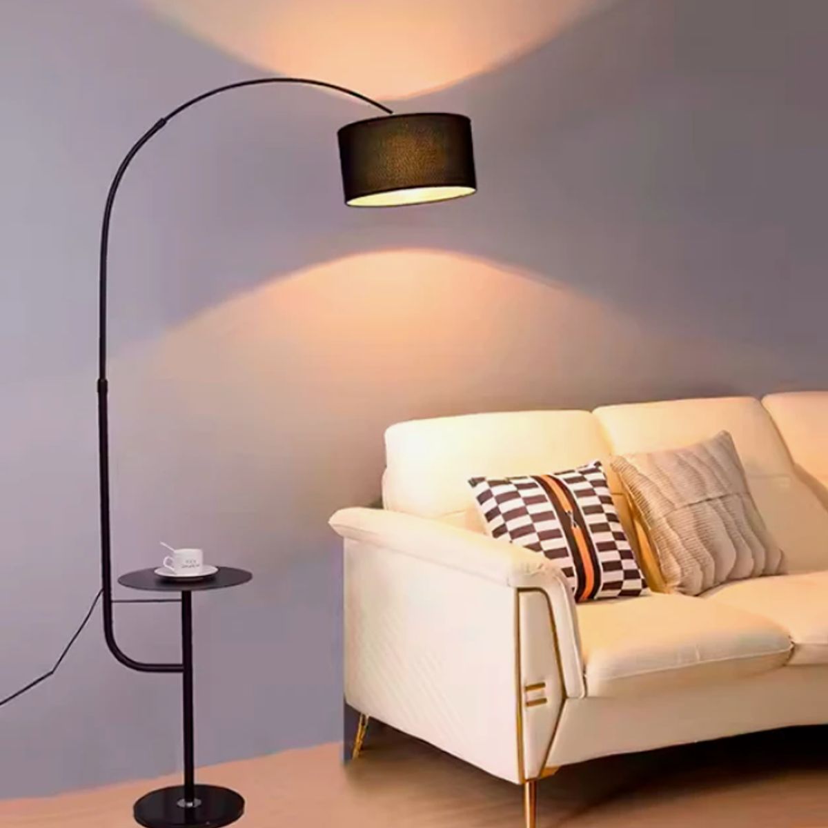 GENERICO - Lámpara de Pie Black Led